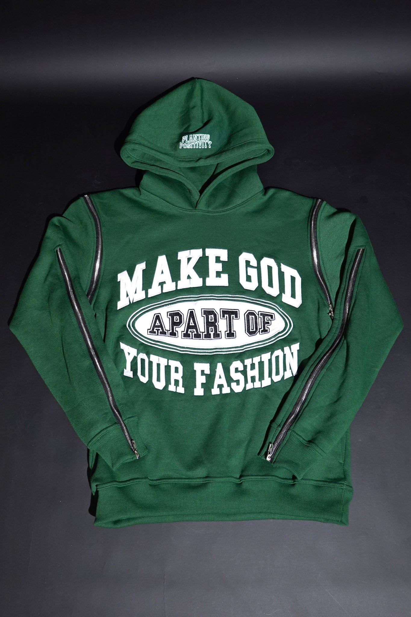 “MGAYF” Versatile Hoodie HUNTER GREEN